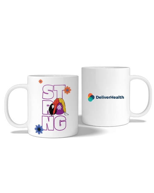 Strong Women Sublimation Mug- White